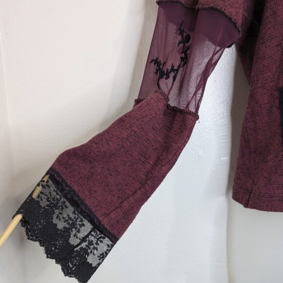 VTG Jenna Brown 90s Y2K Witchy Romantic Academia Cardigan SM - Picture 6 of 11